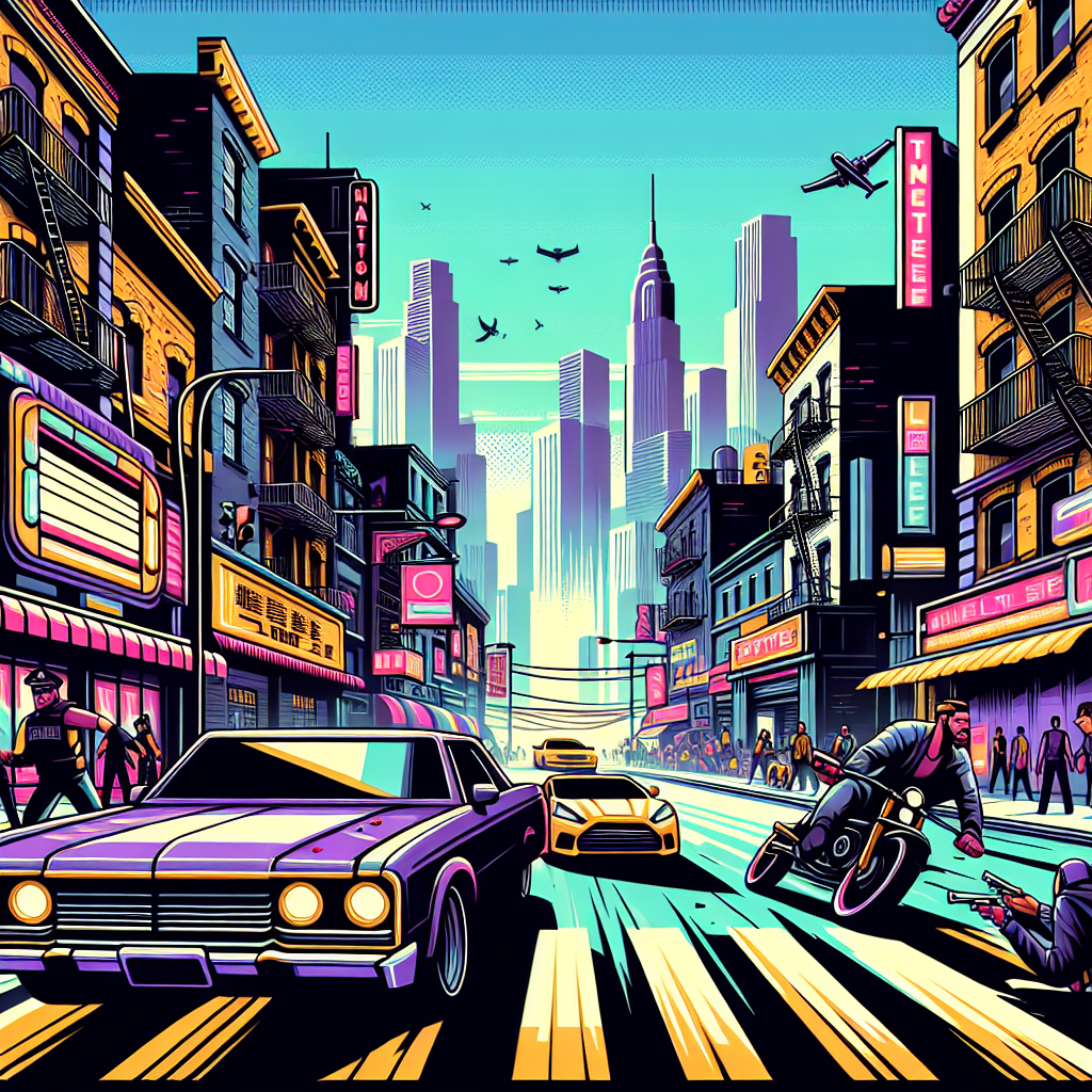Dynamic street chase scene