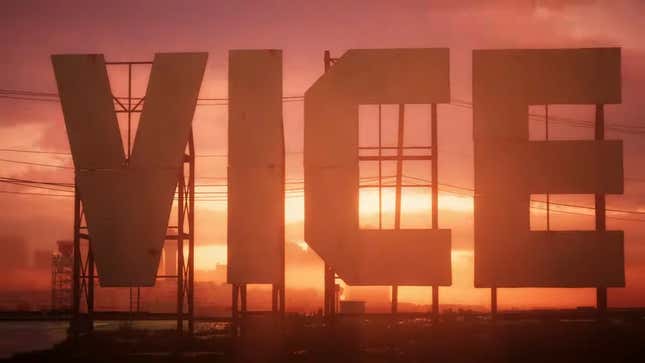 GTA 6 cinematic environment with sunset and volumetric clouds