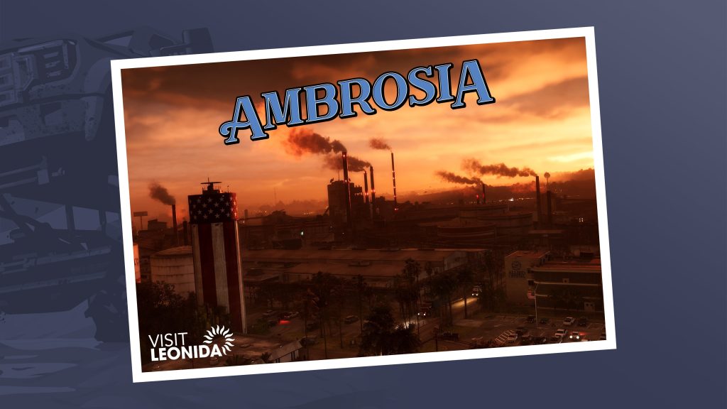 A detailed landscape shot of Ambrosia in GTA 6, showcasing its industrial elements against a rural backdrop.