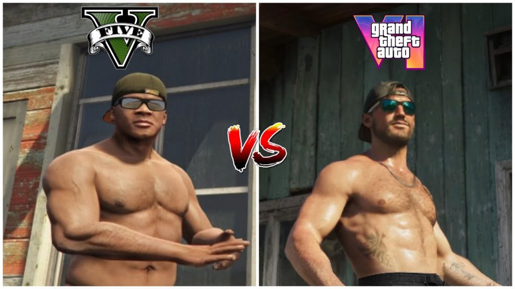 GTA 6 showcasing its advanced graphics compared to GTA 5, highlighting enhanced details and lighting effects.