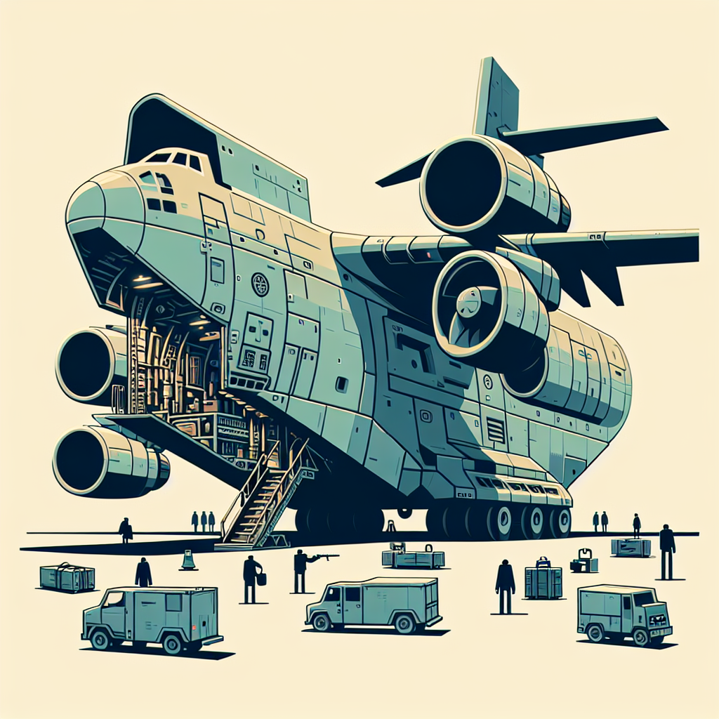 Massive aircraft landing gear compartment