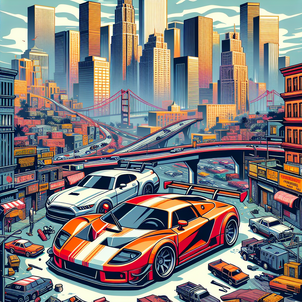 Asymmetrical modified sports car