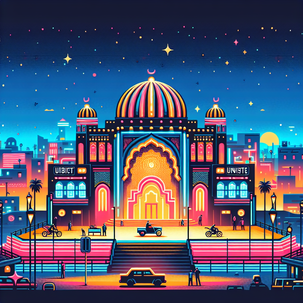 Sahara Arena with neon lights