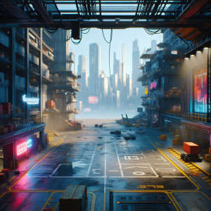 Empty landing pad with glitch